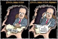 ESTE ES EL CEREBRO DE BUSH /  by Monte Wolverton