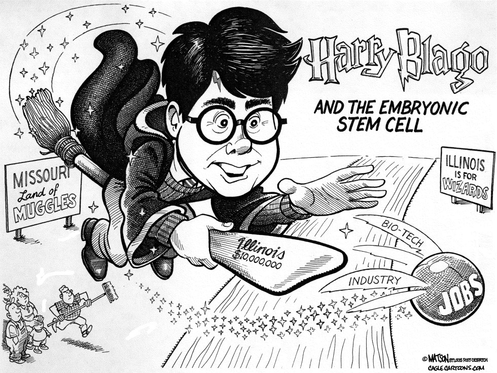 Illinois Governor Blagojevich Lures Stem Cell Research Jobs Away From Missouri