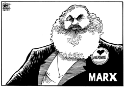 MARX AND BERNIE, B/W by Randy Bish