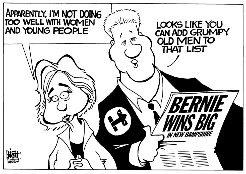 HILLARY'S PROBLEMS, B/W