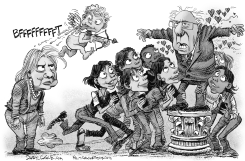 BERNIE AND HILLARY VALENTINE by Daryl Cagle