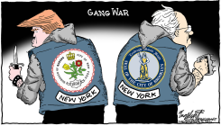 BERNIE AND DONALD  by Bob Englehart