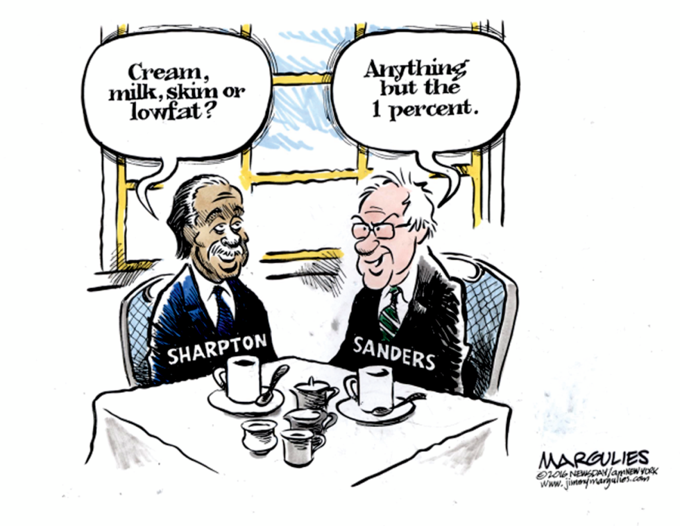 Sharpton and Sanders color