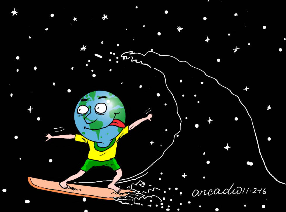 Gravitational waves and the Earth
