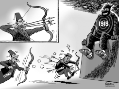 TURKS HIT KURDS by Paresh Nath