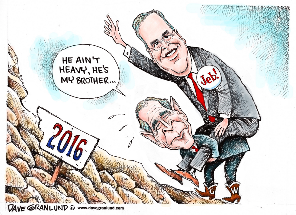  JEB AND GW BUSH 2016 by Dave Granlund