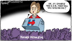  HILLARY AND WOMEN  by Bob Englehart