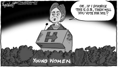 HILLARY AND WOMEN  by Bob Englehart