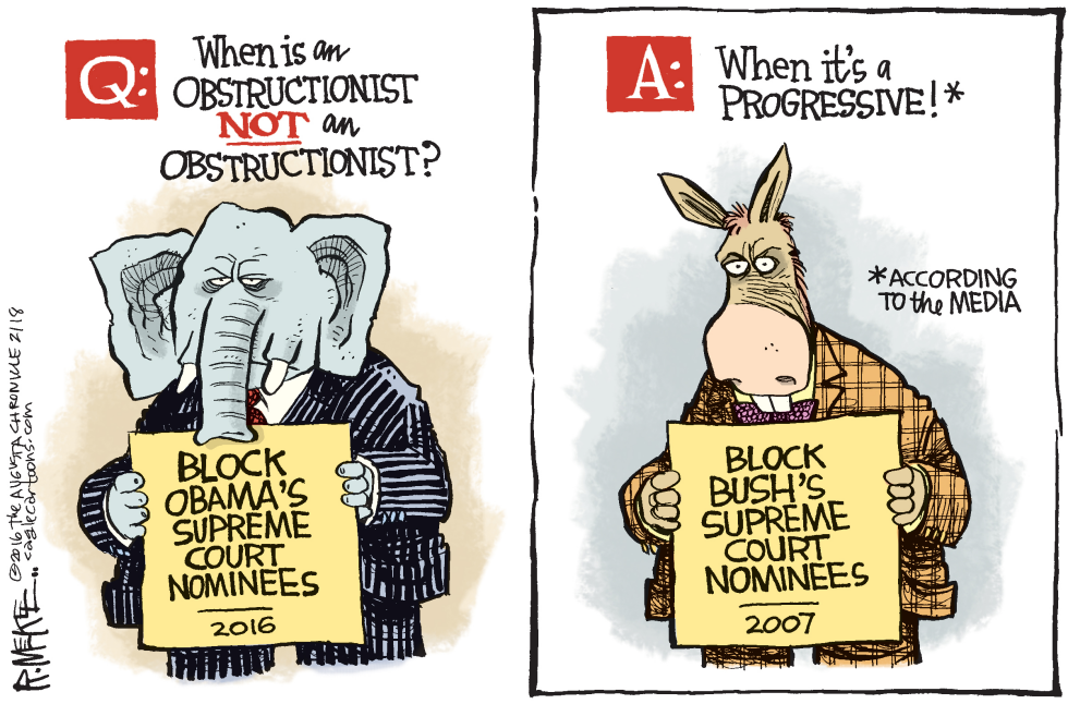  OBSTRUCTIONIST GOP by Rick McKee