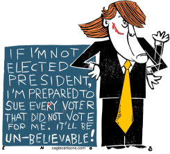 TRUMP TO SUE  by Randall Enos
