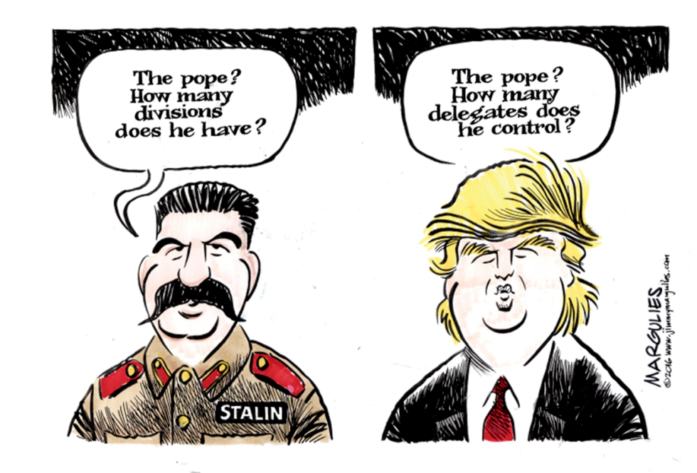 Trump and Pope Francis