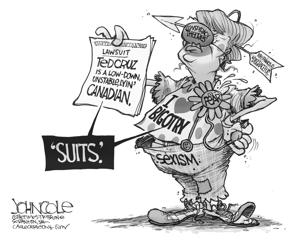Trump's suits BW