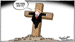 POPE VS TRUMP  by Bob Englehart