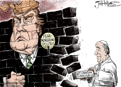 POPE FRANCIS AND TRUMP by Joe Heller
