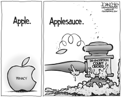 APPLE AND FBI BW by John Cole