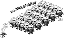 ROVE TROOPS BW by Daryl Cagle