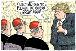 TRUMP V POPE  by Monte Wolverton