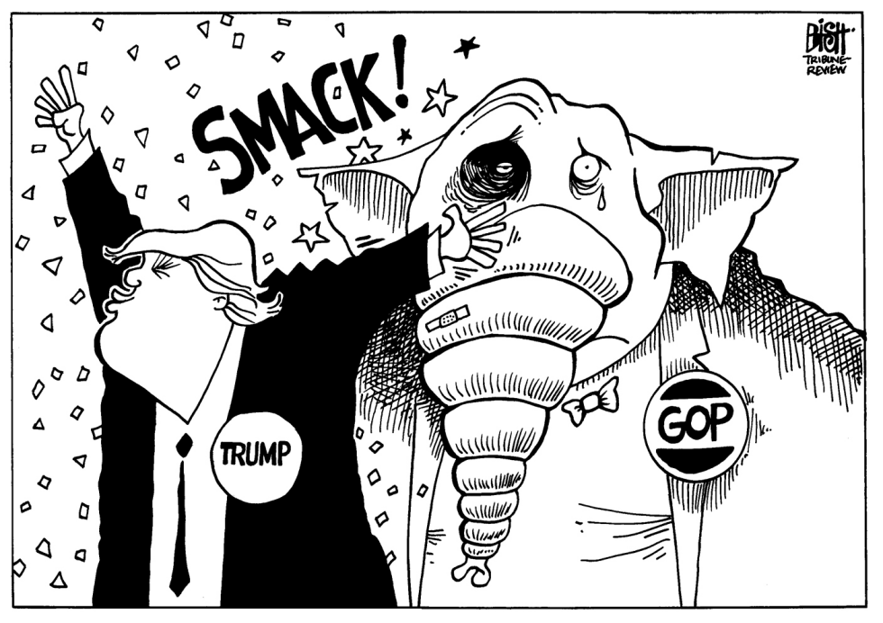 TRUMP AND THE GOP, B/W