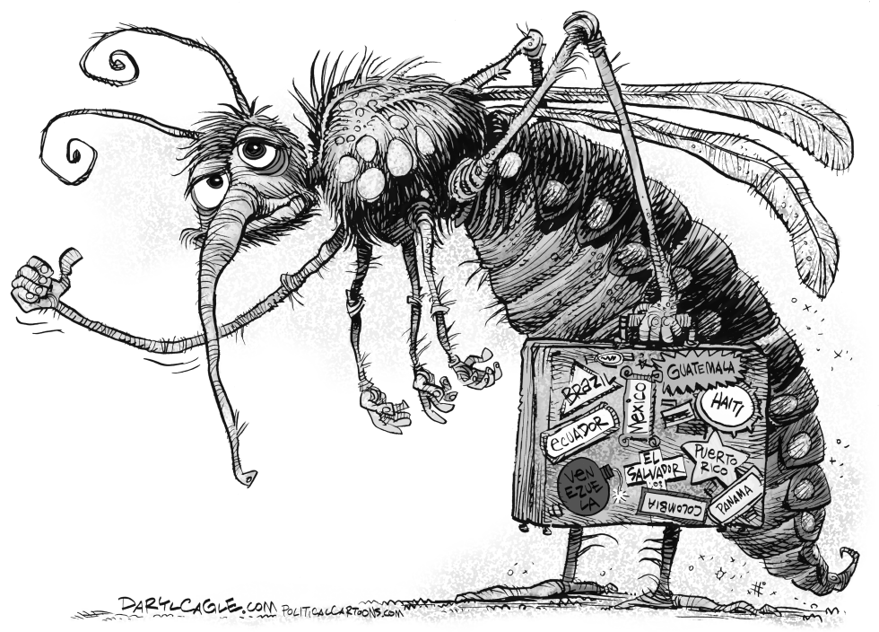  ZIKA VIRUS MOSQUITO  by Daryl Cagle