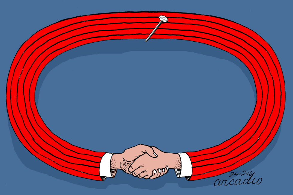Shaking hands