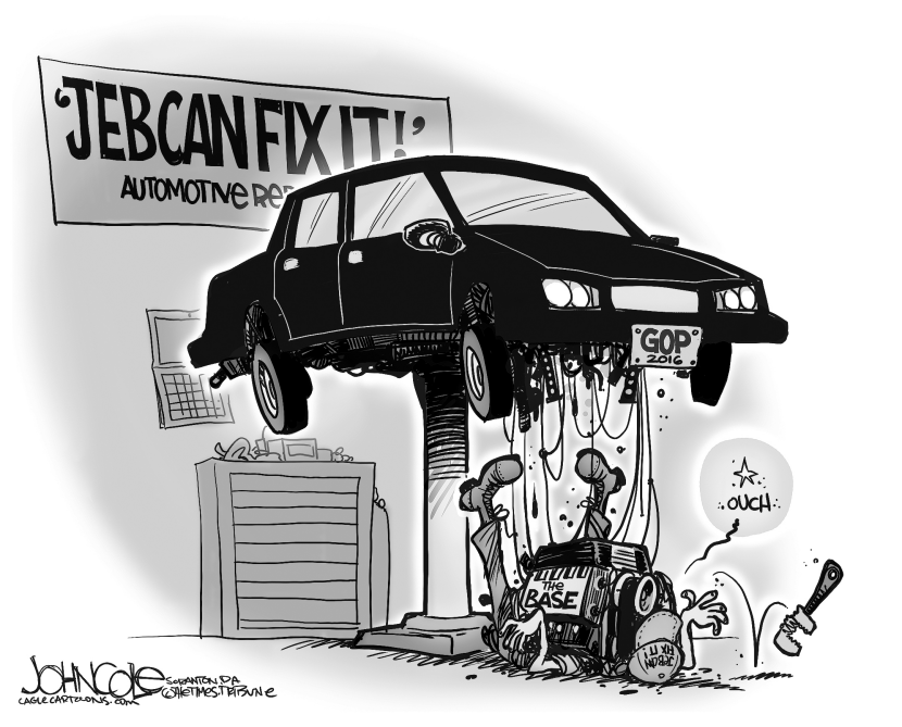 Jeb Can't Fix It BW