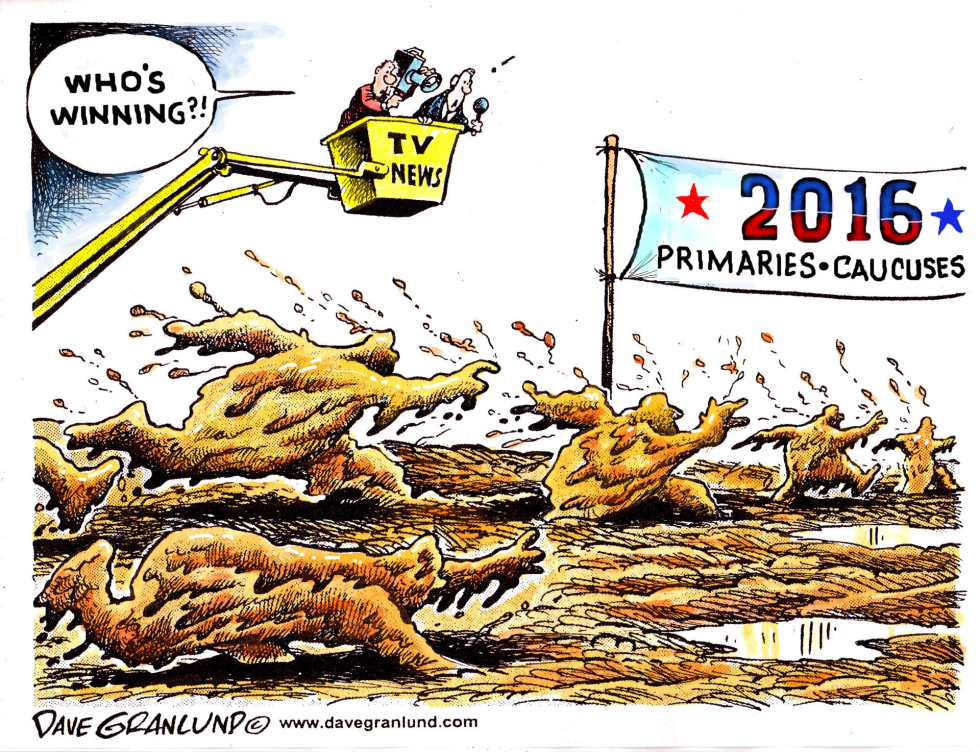  PRIMARIES AND CAUCUSES 2016 by Dave Granlund