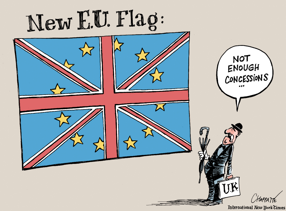  EFFORTS TO KEEP BRITAIN IN THE EU by Patrick Chappatte