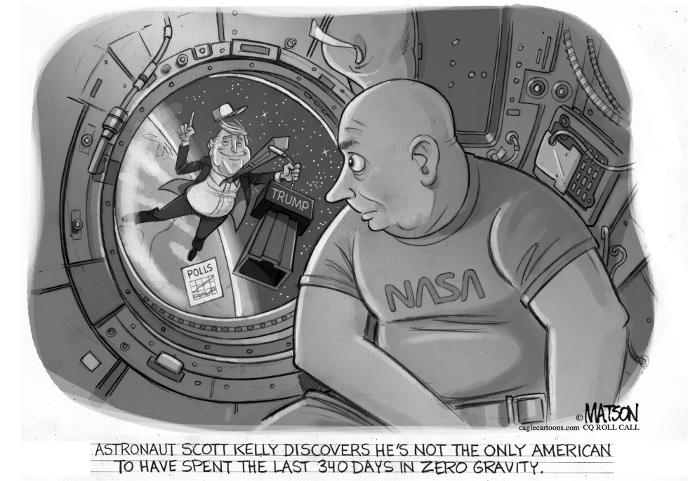 Donald Trump Campaigns In Zero Gravity