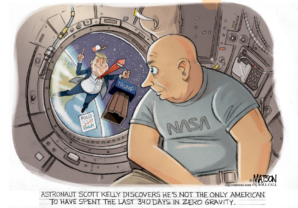 Donald Trump Campaigns In Zero Gravity-COLOR