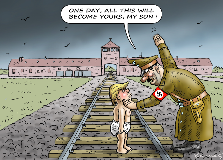 Image result for Trump's White House Nazi cartoon