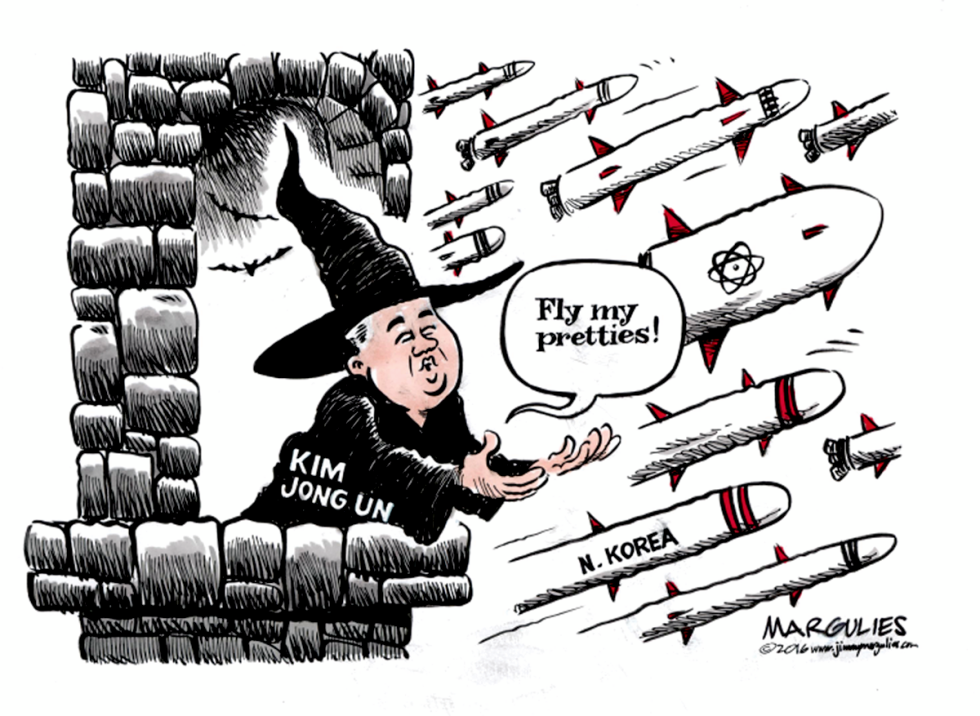 Kim Jong Un directs North Korea missile flights from stone tower