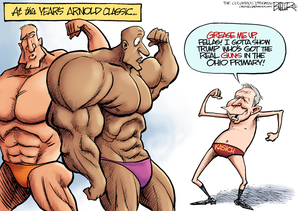  LOCAL OH - KASICH THE BODYBUILDER by Nate Beeler