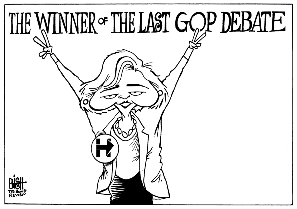 GOP DEBATE WINNER, B/W