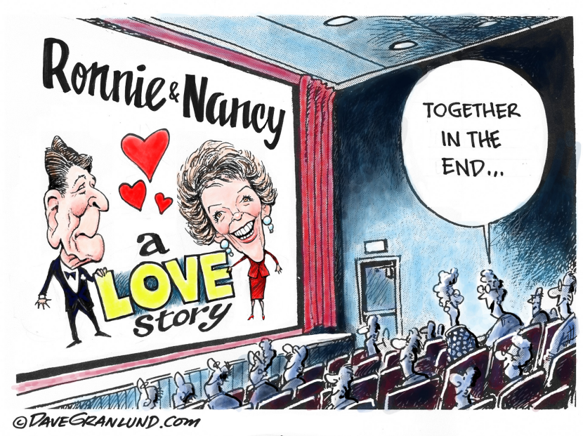 Ronnie and Nancy Reagan together COLOR