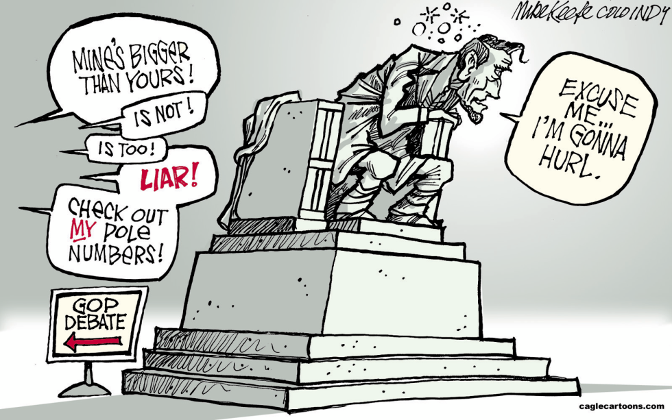  GOP DEBATE by Mike Keefe