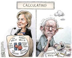 CALCULATING  by Adam Zyglis