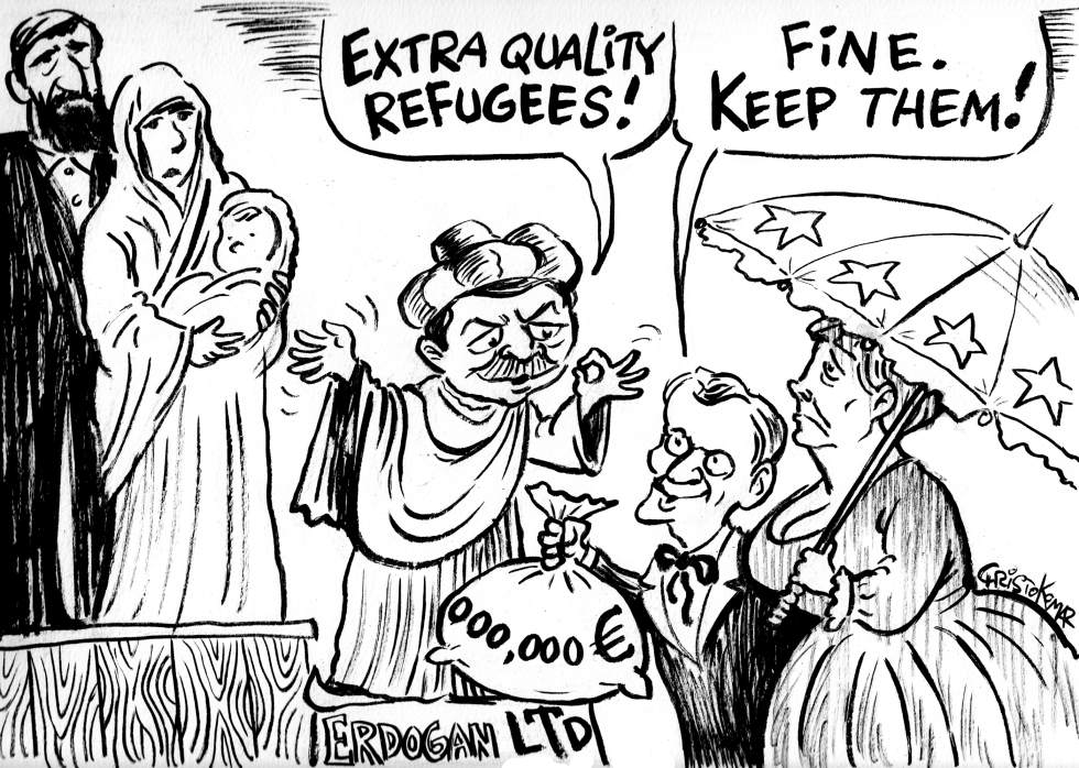 Refugees Market - B&W