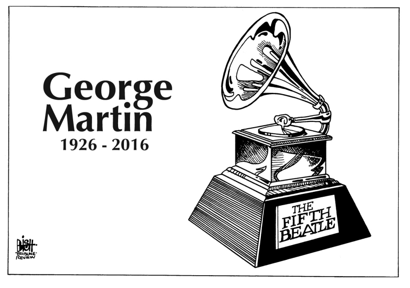 BEATLES GEORGE MARTIN, B/W