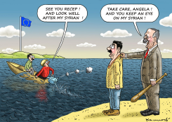 MERKEL AND ERDOGAN SHARED by Marian Kamensky