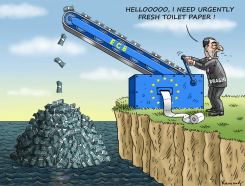 DRAGHI NEEDS FRESCH TOILET PEPER by Marian Kamensky