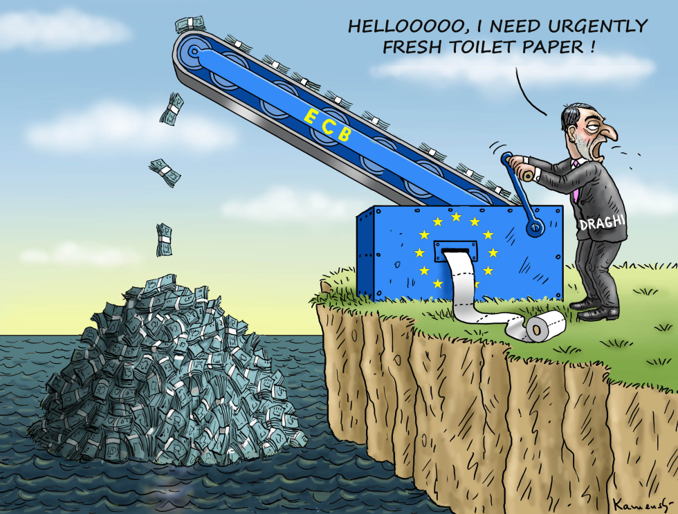 Draghi needs fresch toilet peper
