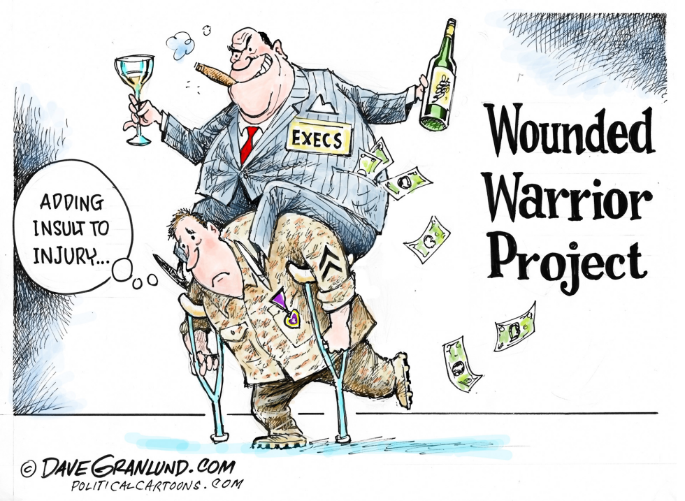  WOUNDED WARRIOR SCANDAL by Dave Granlund