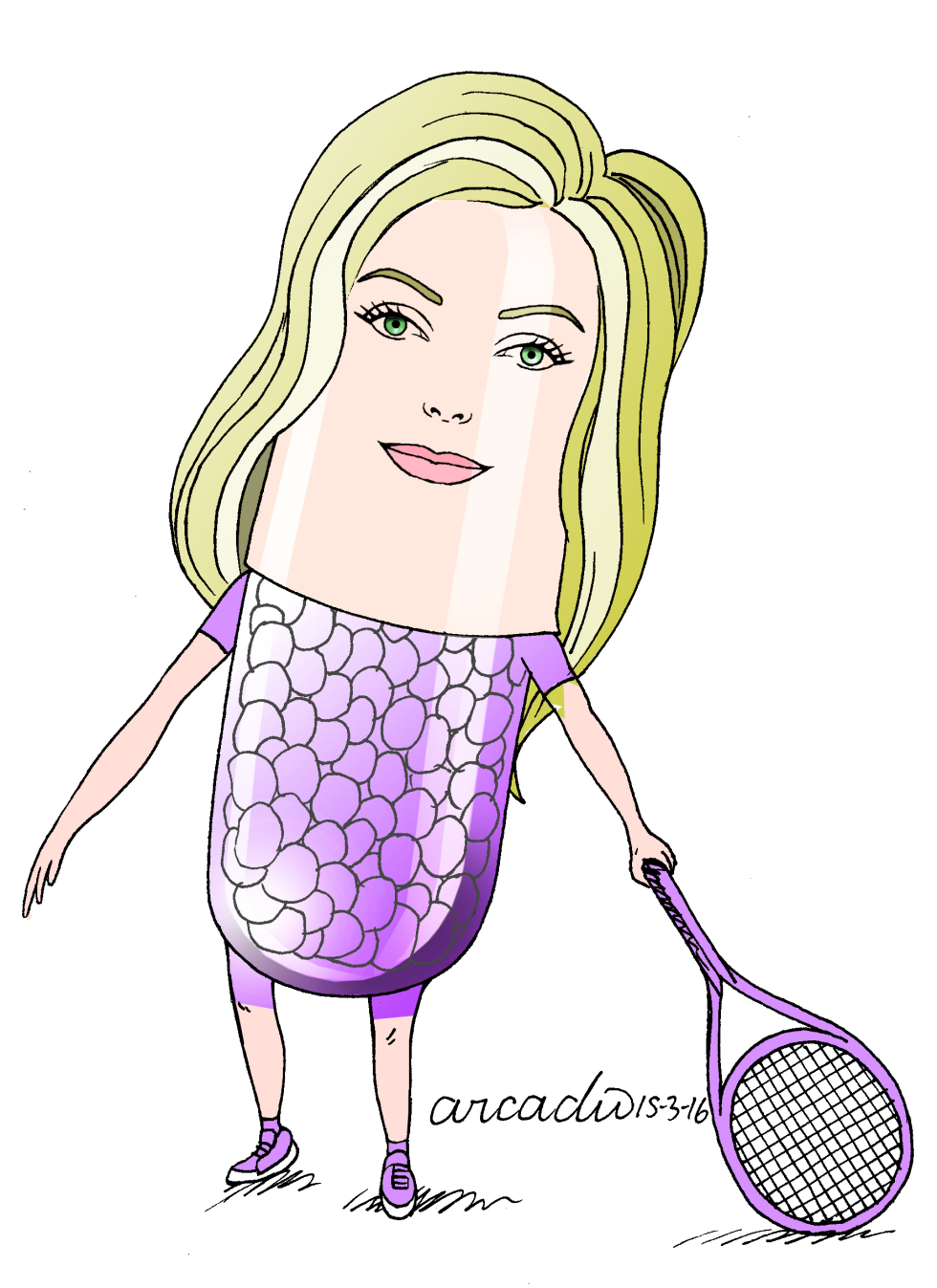  MARIA SHARAPOVA TENNIS by Arcadio Esquivel