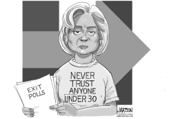 HILLARY CLINTON CAN'T TRUST YOUNGER VOTERS by R.J. Matson
