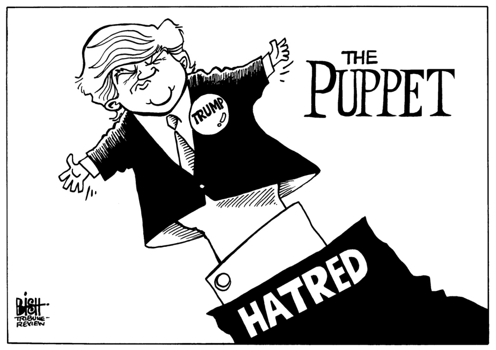 TRUMP HATRED, B/W