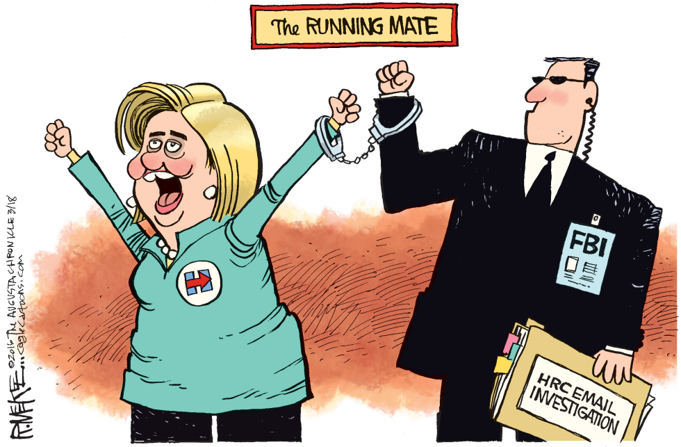  HILLARY RUNNING MATE by Rick McKee