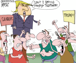TRUMP UNITES ANGER  by Gary McCoy