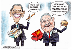 OBAMA VISITS CUBA  by Dave Granlund