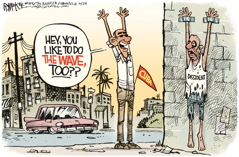 Obama Cuba Wave COLOR