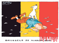 ATTACK IN BRUSSELS by Zapiro